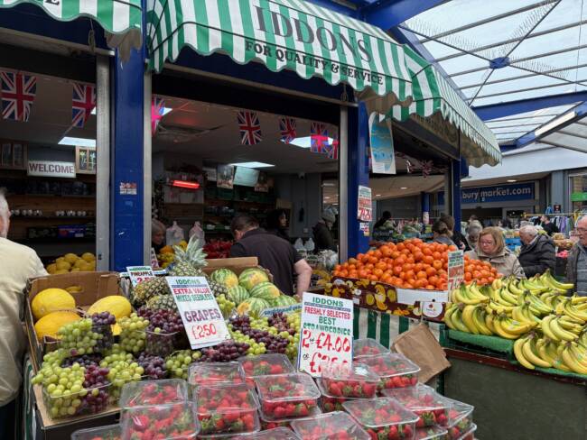 fruit and vegetables, bury market